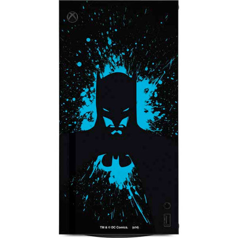 DC Comics Batman Blue Splash character shape XBox Series X Digital Edition Console Skin